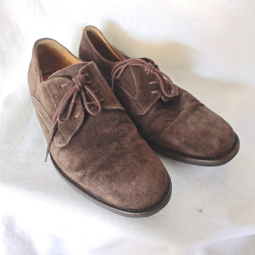 Johnston & Murphy Shoes Suede Derby Shoes‎ Size 8M Brown Lace Up 20-3116